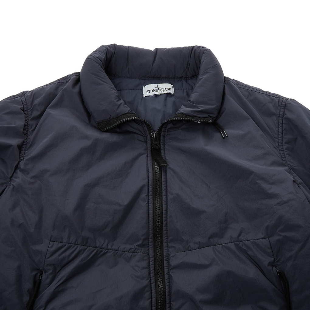 Stone Island Badge Jacket Coat In Blue