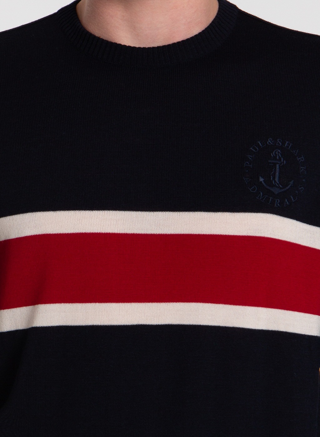 Shop Paul & Shark Striped Pattern Sweater In Black