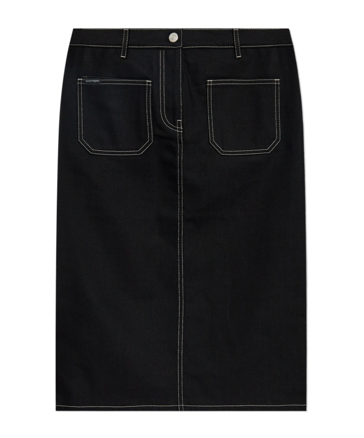 Courrèges Belt-loop Skirt In Black
