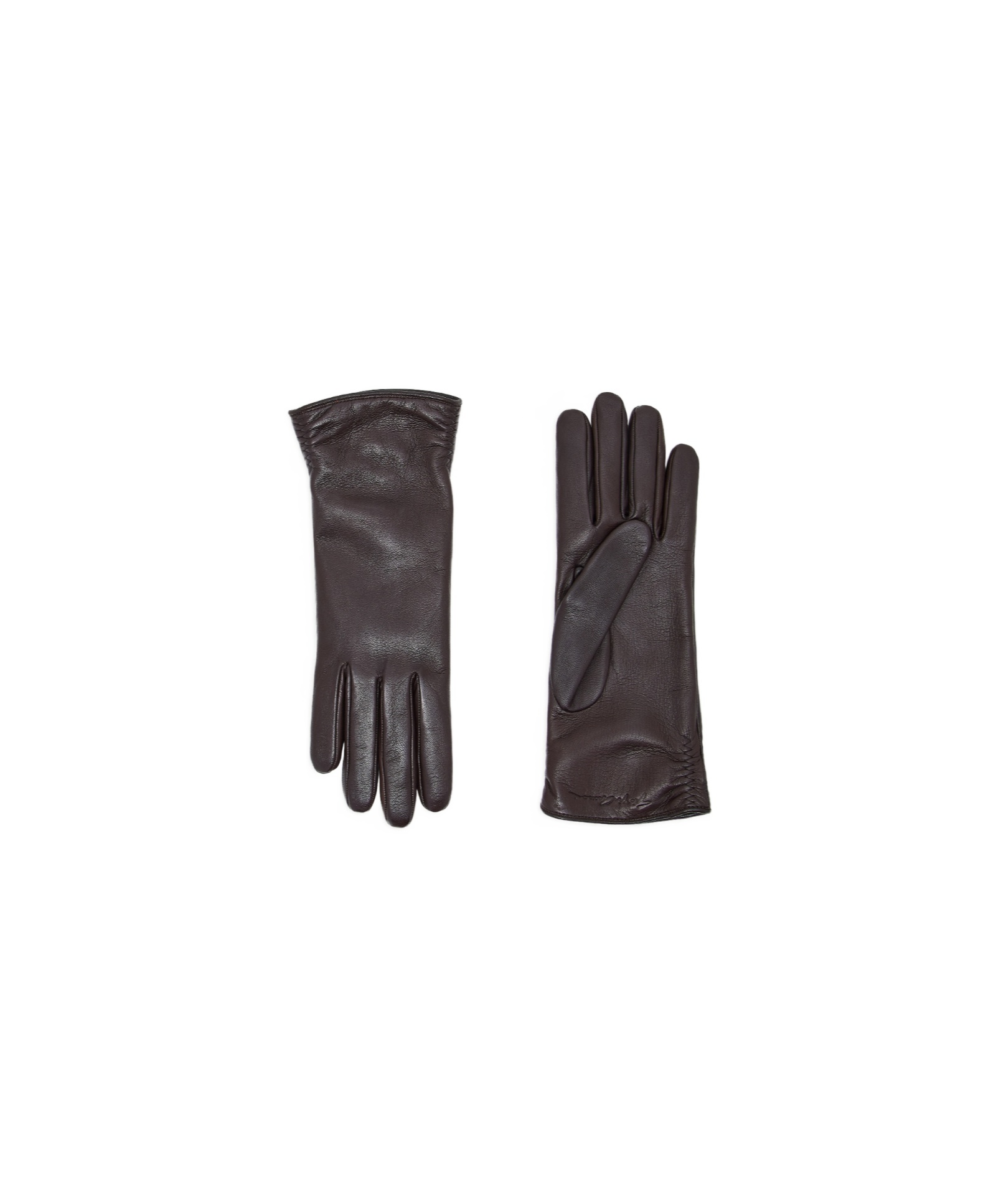 Giorgio Armani Lambskin Nappa Leather Gloves In Black