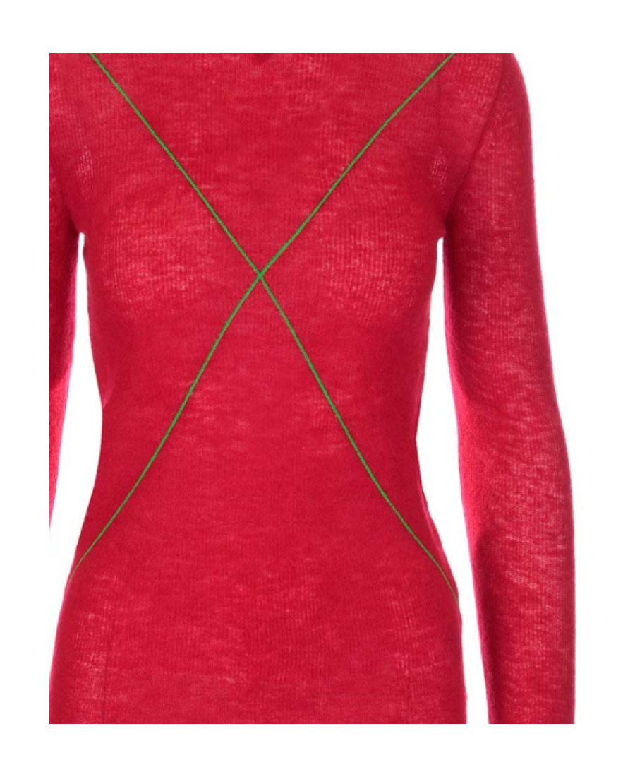 Bottega Veneta Cross-detail Knitted Roll-neck Jumper In Red