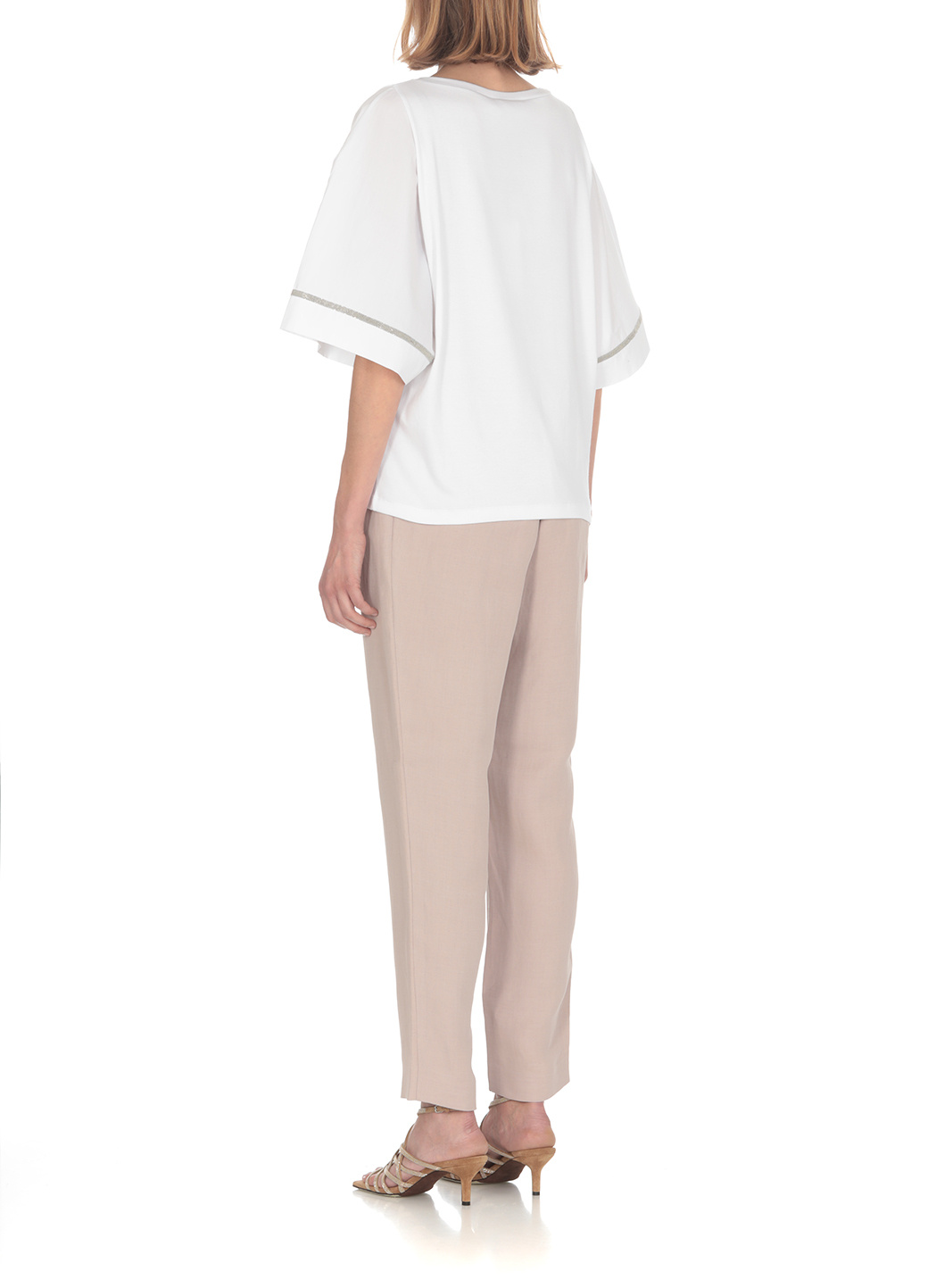 Fabiana Filippi Drawstring Waist Casual Trousers In Nude
