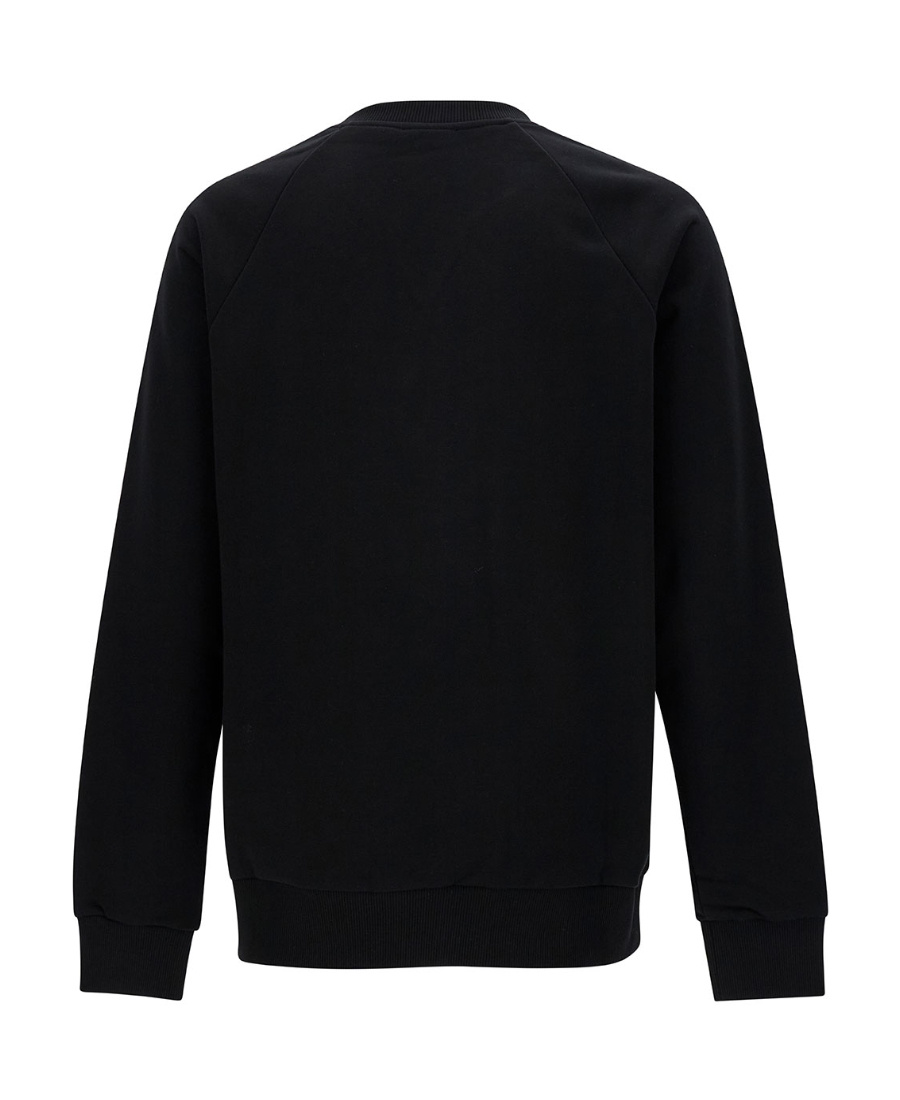 Shop Balmain Flocked Sweatshirt In Black