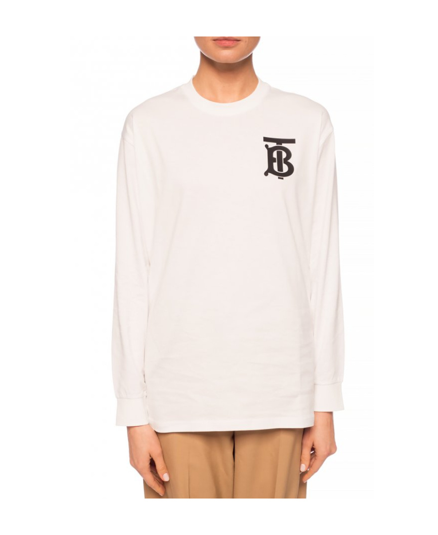 Burberry Long-sleeved Monogram T-shirt In White