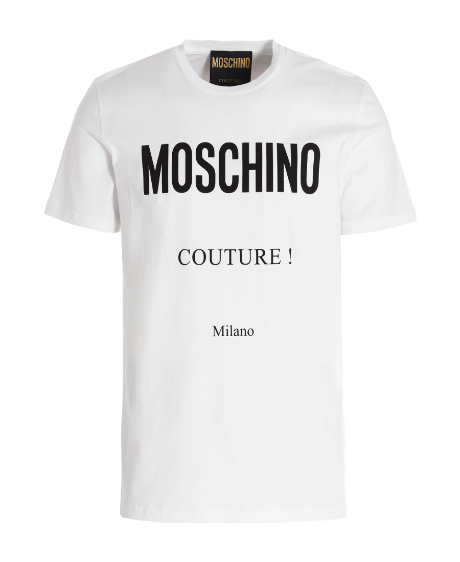 Moschino Logo Print T-shirt In White