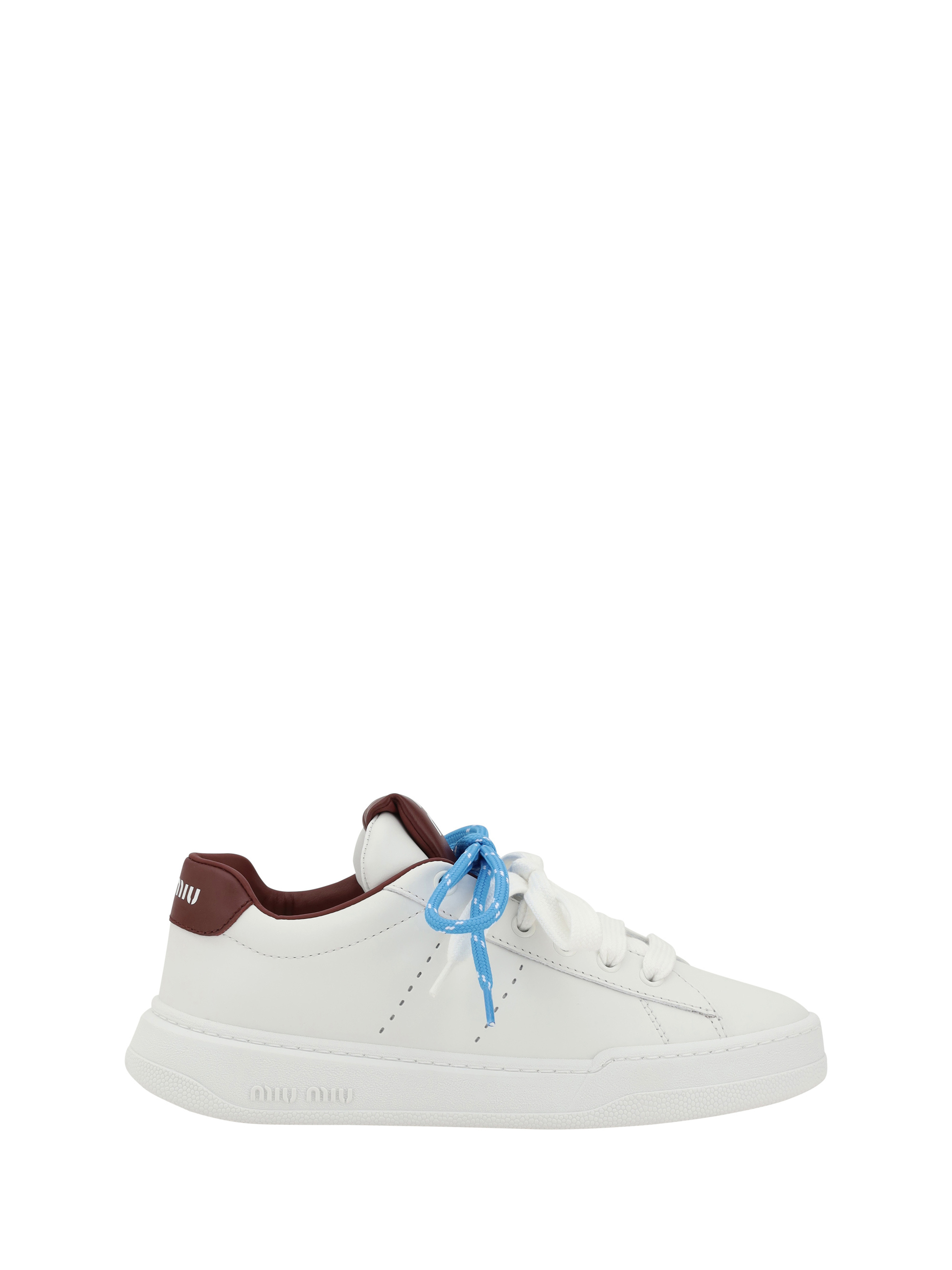 Miu Miu Lace-up Low-cut Casual Shoes In White