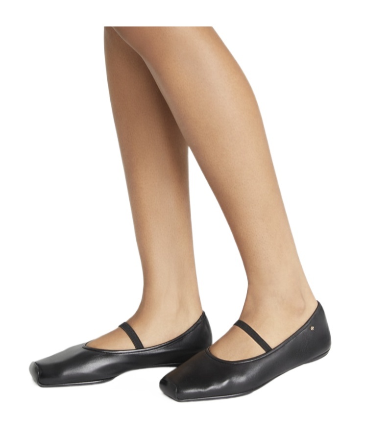 Tory Burch Runway Ballerina Shoes In Black