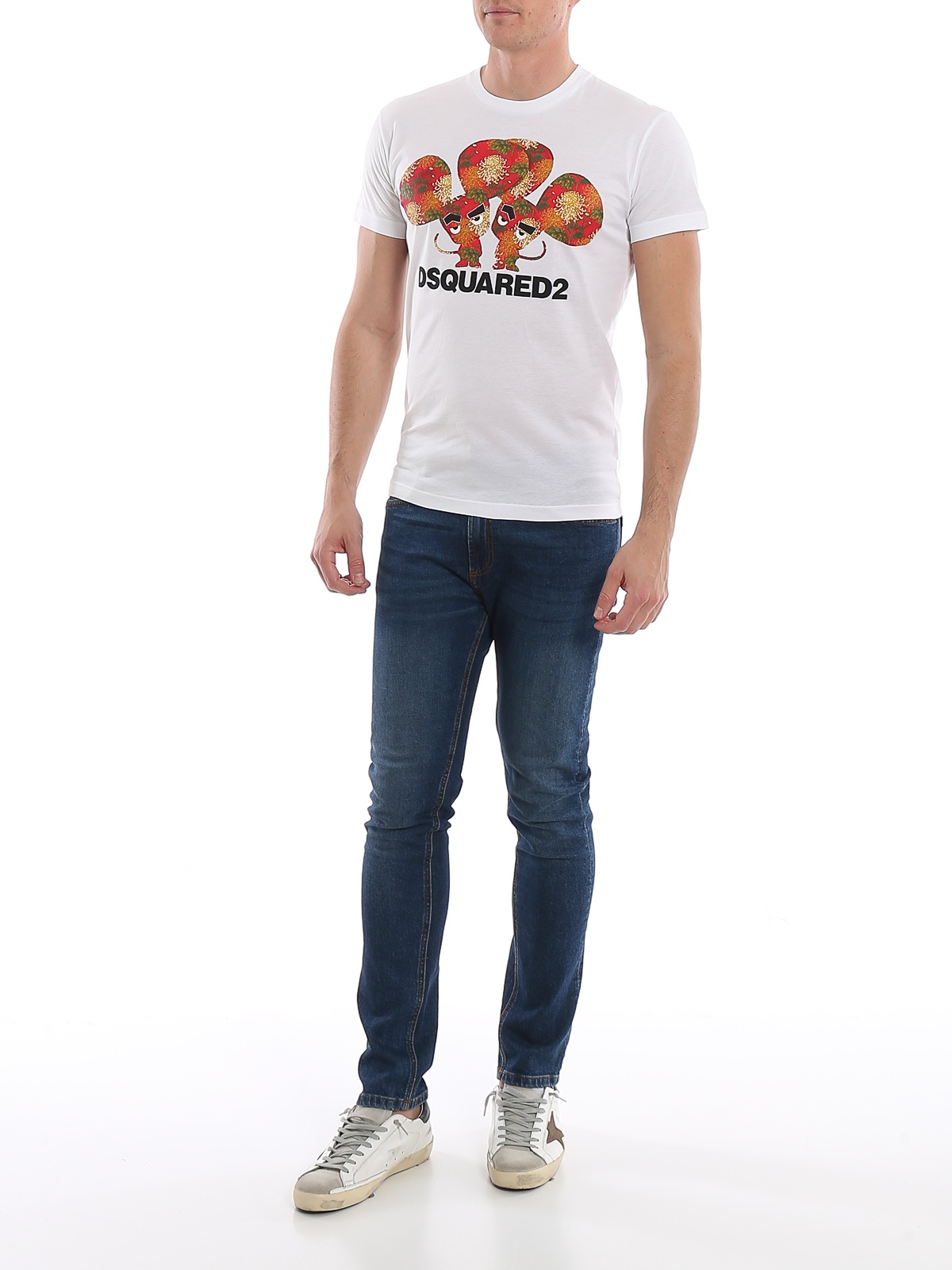 Dsquared2 Logo Printed T-shirt In White