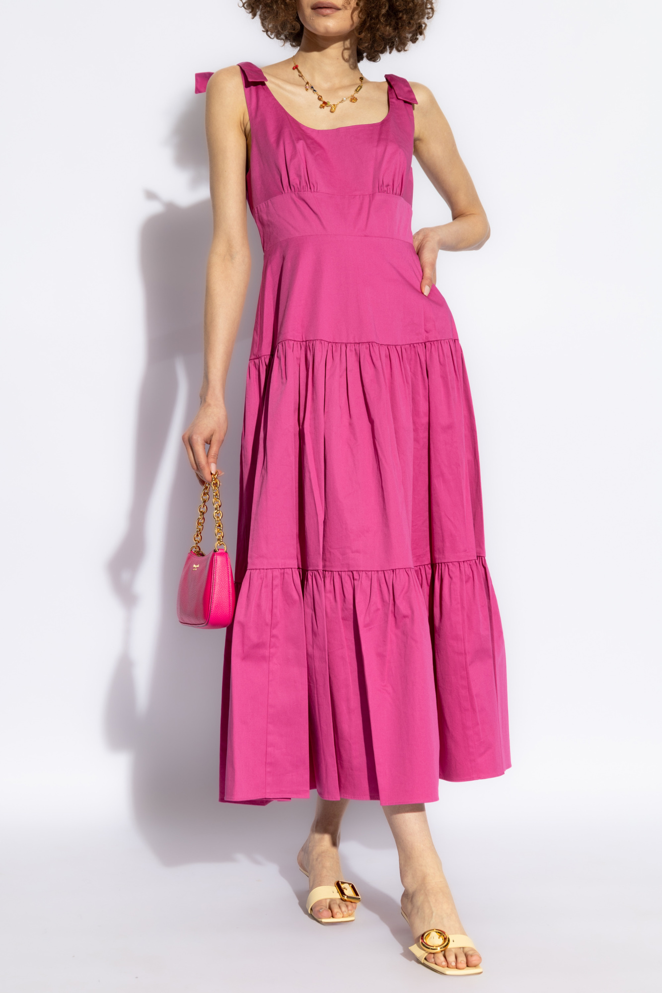 KATE SPADE RUFFLED COTTON MAXI DRESS