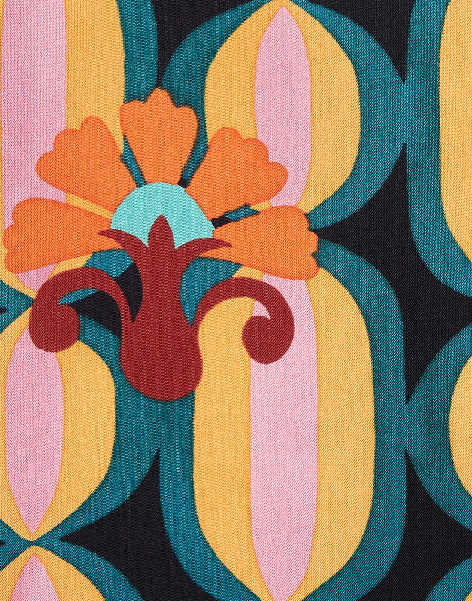 La Doublej Geometric-print Silk Shirt In Multicolor