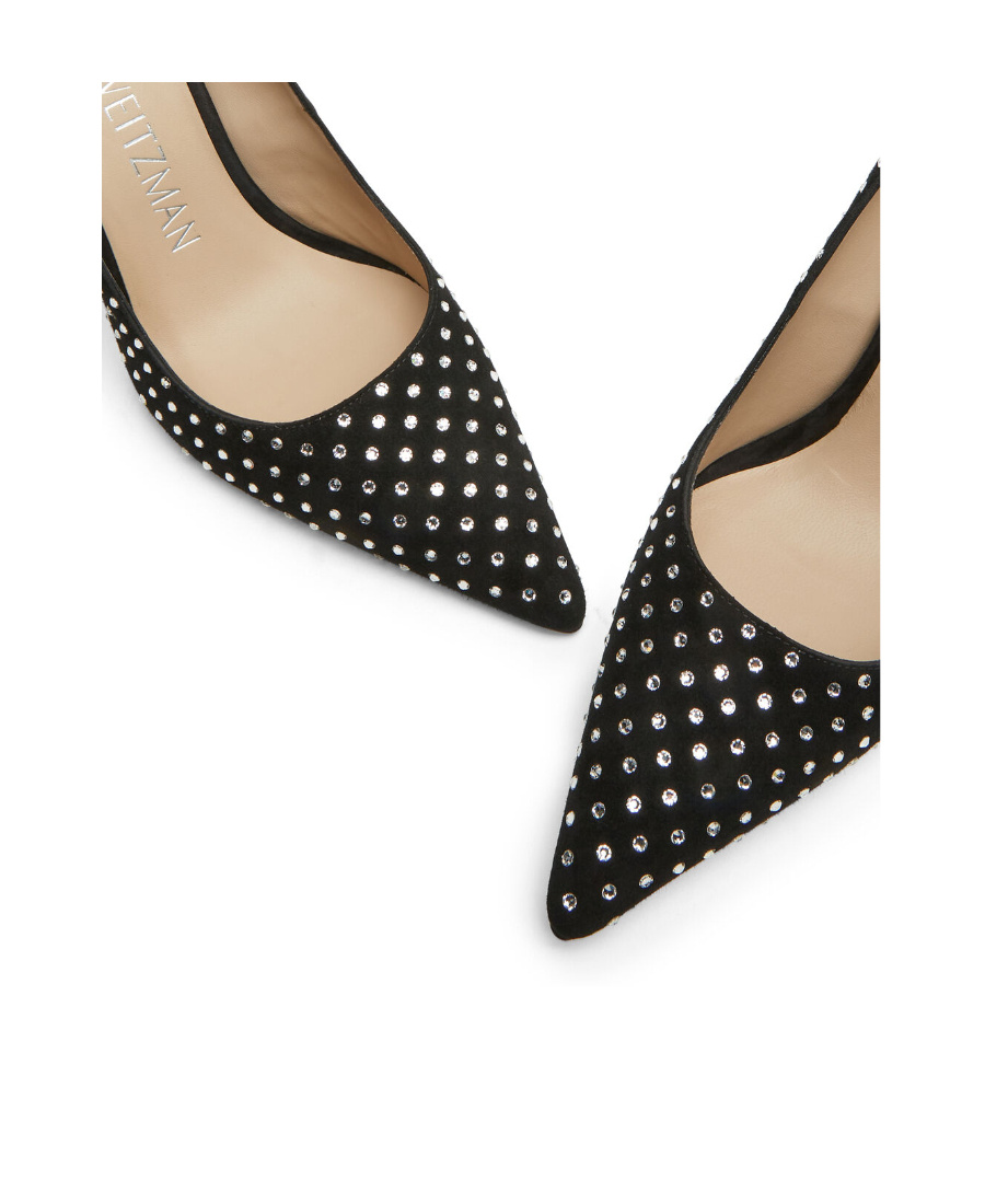 Stuart Weitzman Crystal-embellished Pointed-toe Pumps
