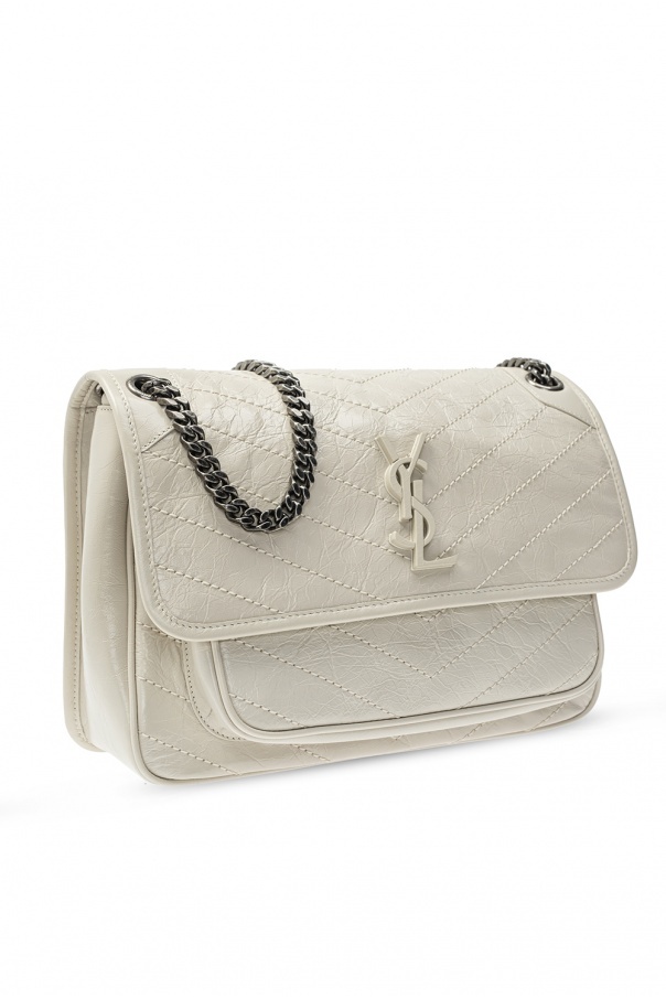 Saint Laurent Niki Shoulder Bag In White