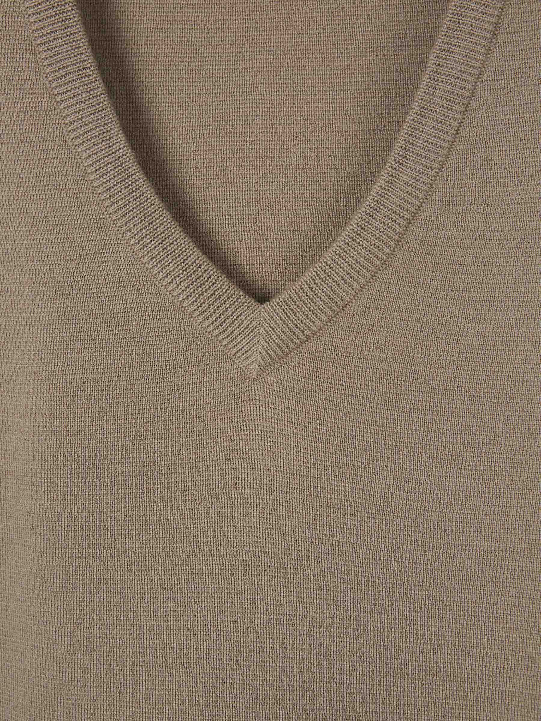 Max Mara Wool Knitted Jersey In Brown