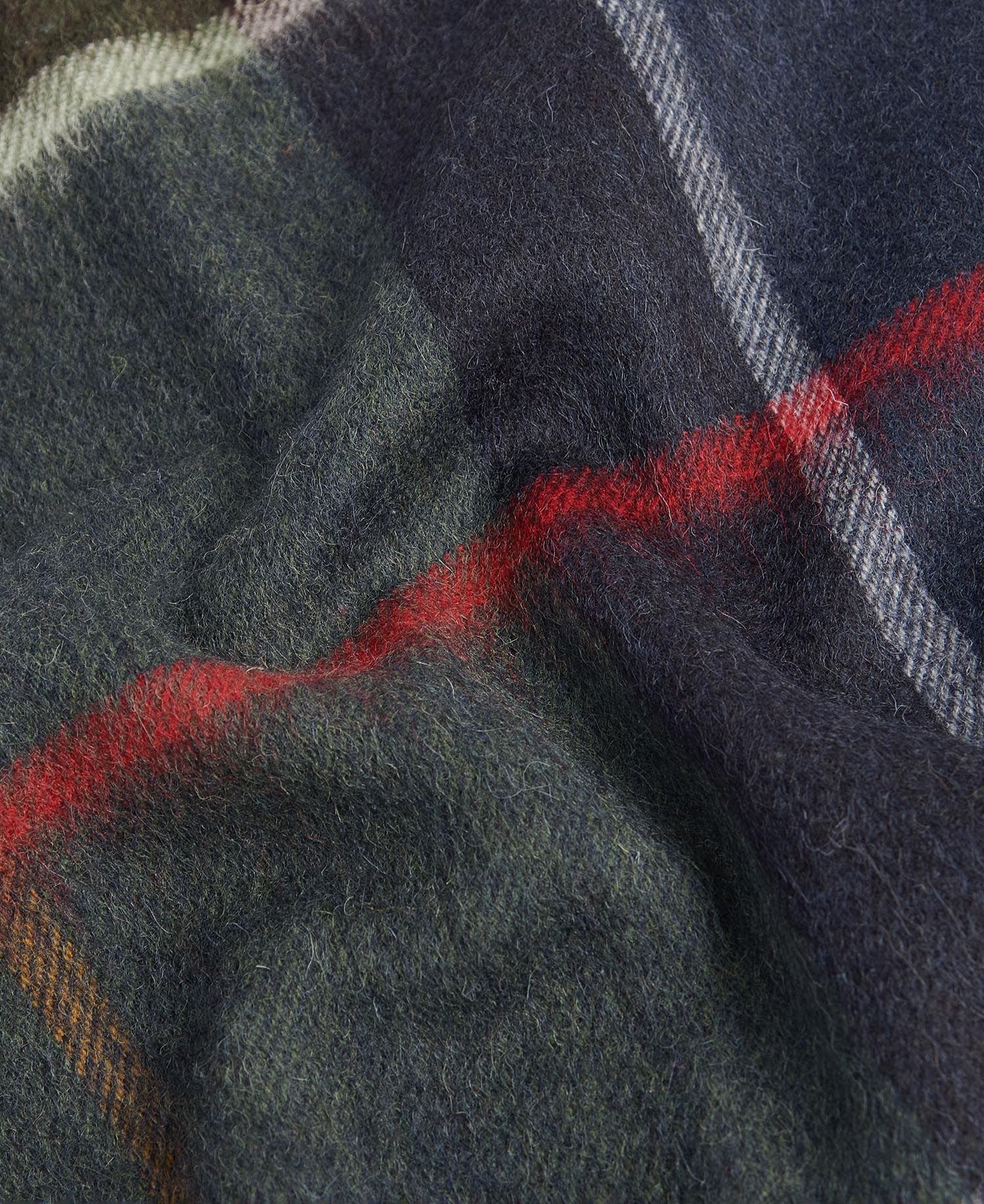 Barbour Check Pattern Scarf In Green