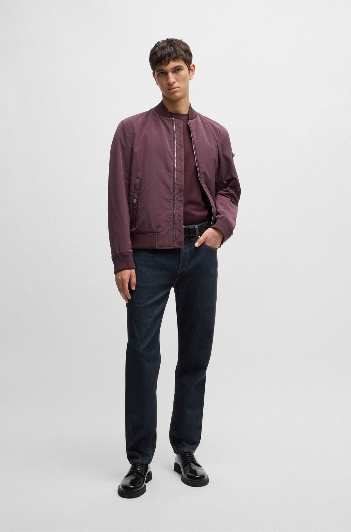 Shop Hugo Boss Straight-leg Jeans In Black