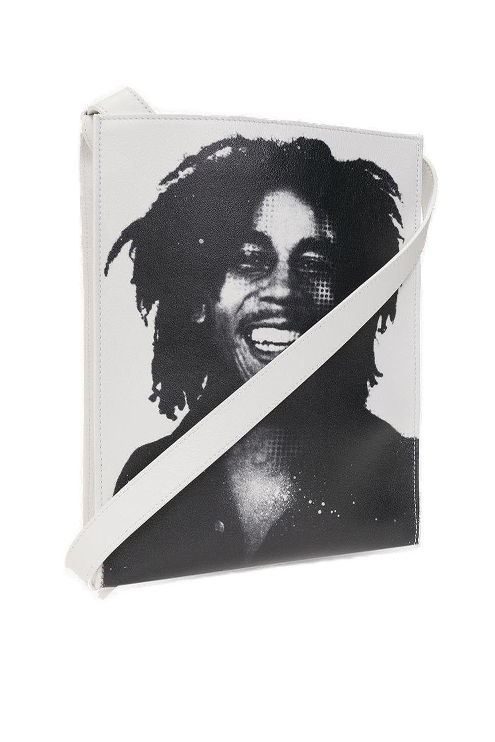 Dsquared2 Bob Marley Printed Shoulder Bag In Black