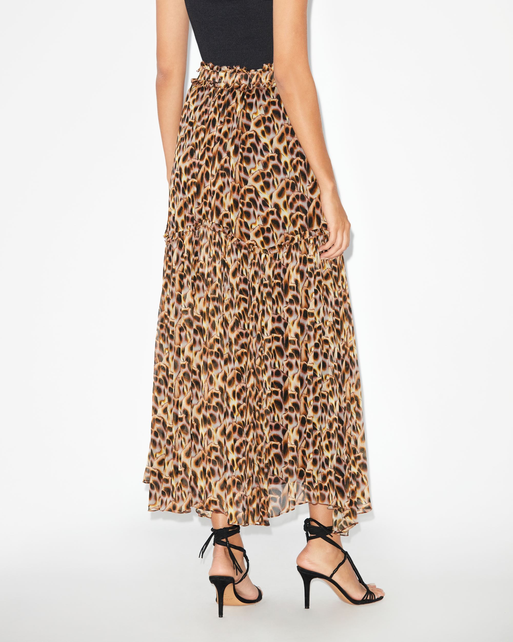 Isabel Marant Veronique Draped Midi Skirt In Brown
