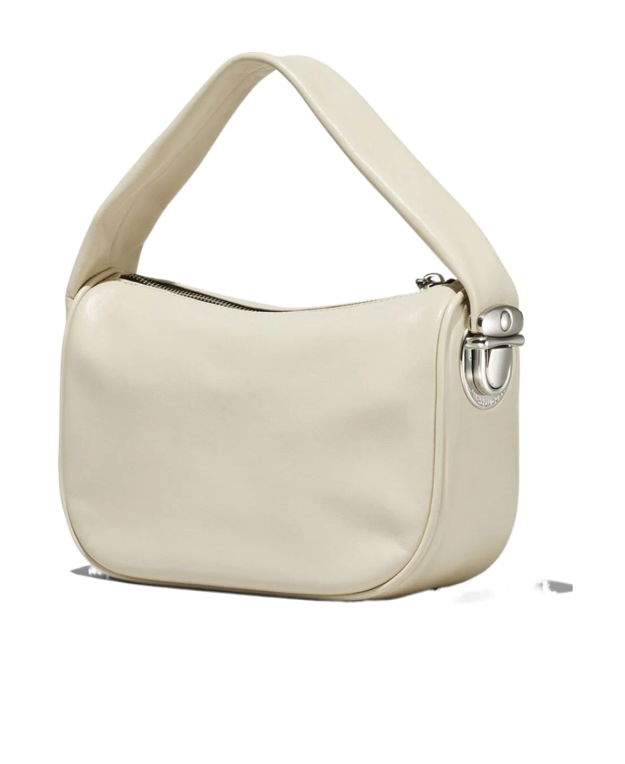 Marc Jacobs The Pushlock Mini Leather Hobo Bag In Nude
