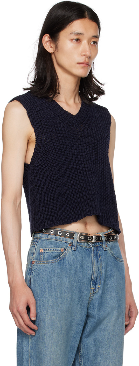 Our Legacy Chunky Ribbed-knit Vest In Black