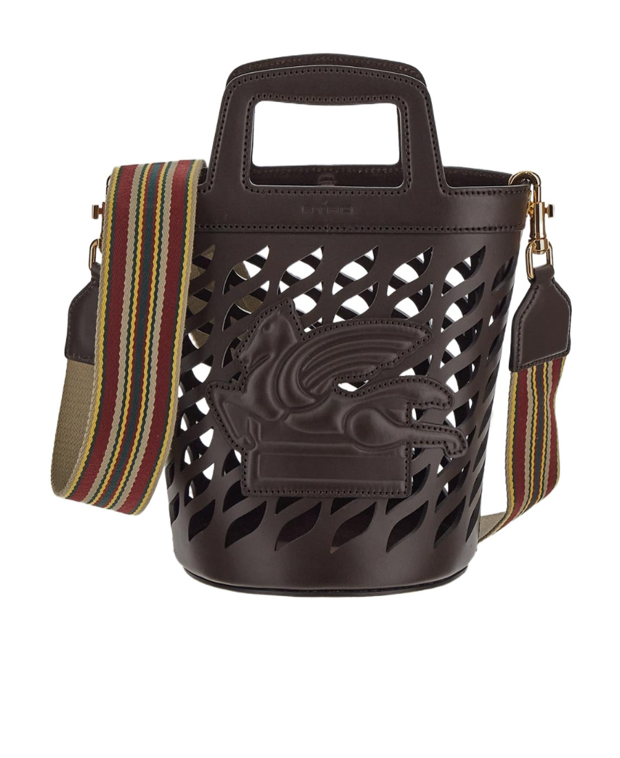 Etro Hollowed-out Detail Shoulder Bag In Black
