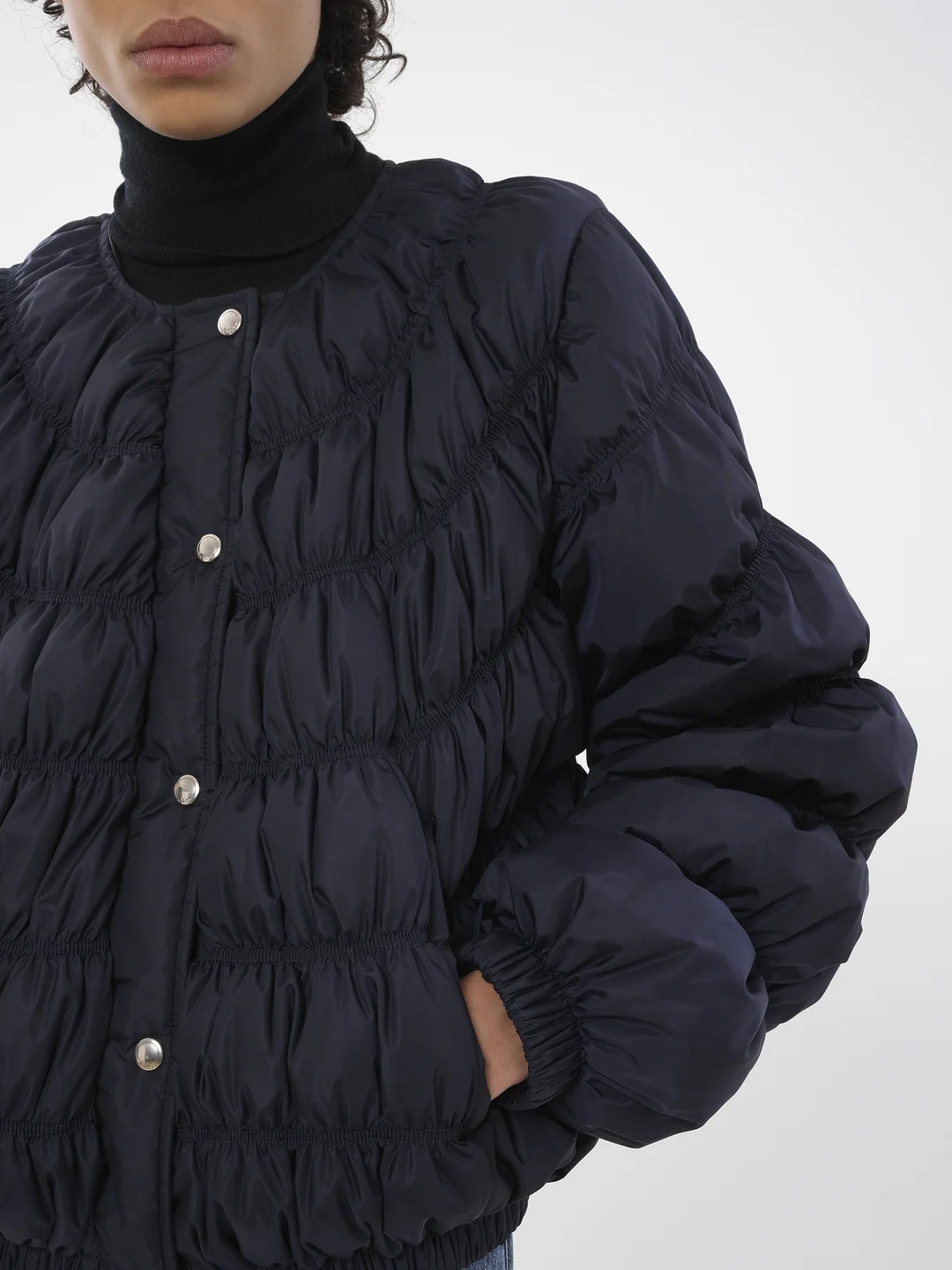 CHLOÉ RUCHED PUFFER DOWN JACKET