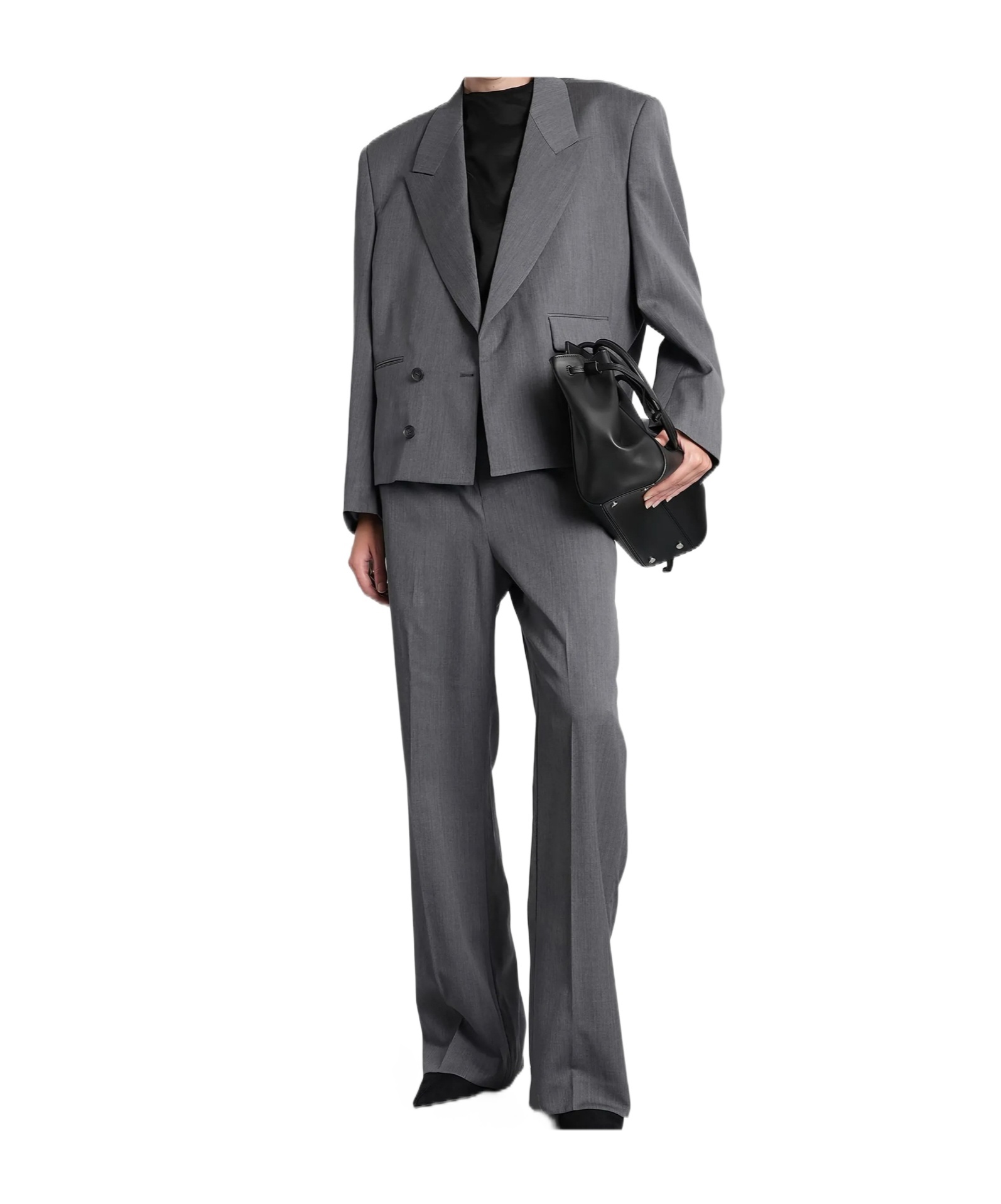 Entire Studios Double-breasted Blazer In Gray