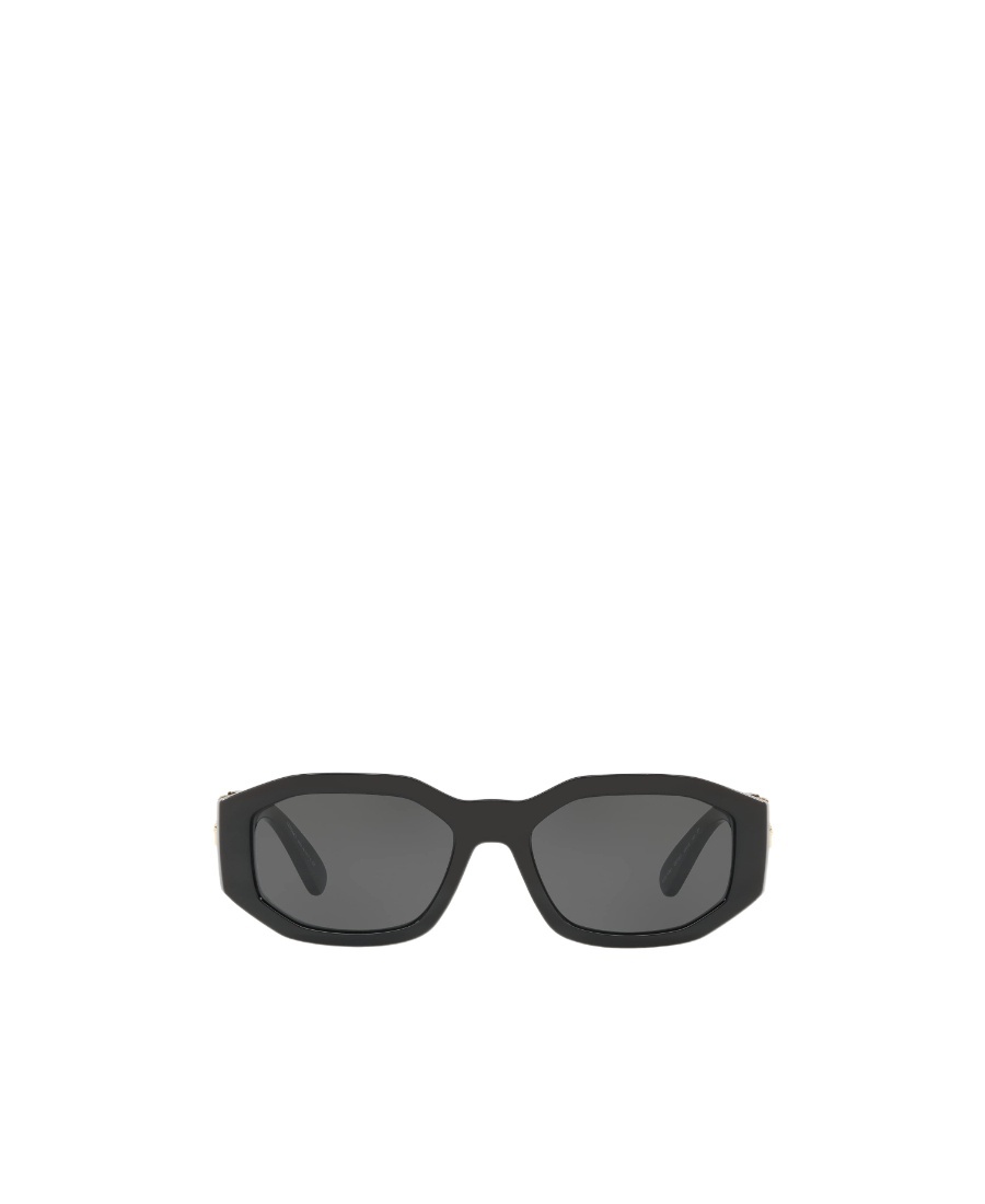 Versace Medusa Biggie Oval-frame Sunglasses In Black