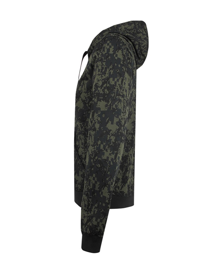 Ea7 Hooded Camouflage Sweater In Black