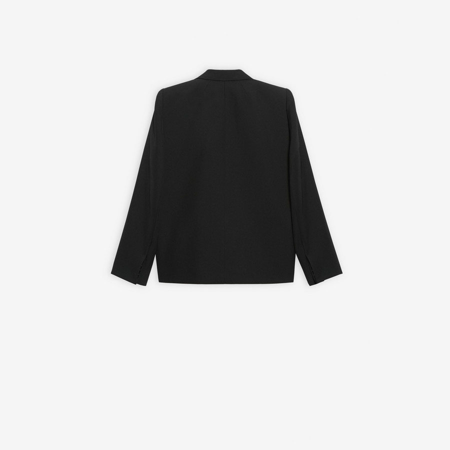 Balenciaga Padded Shoulder Blazer In Black