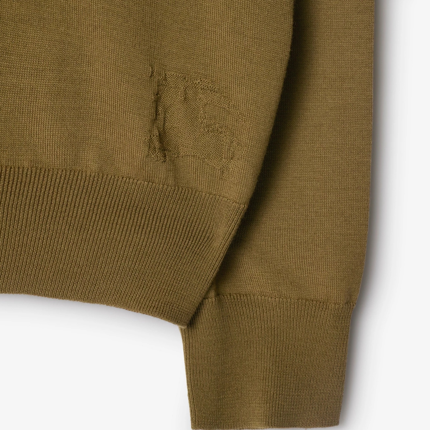 Burberry Long-sleeve Wool Polo Shirt In Green