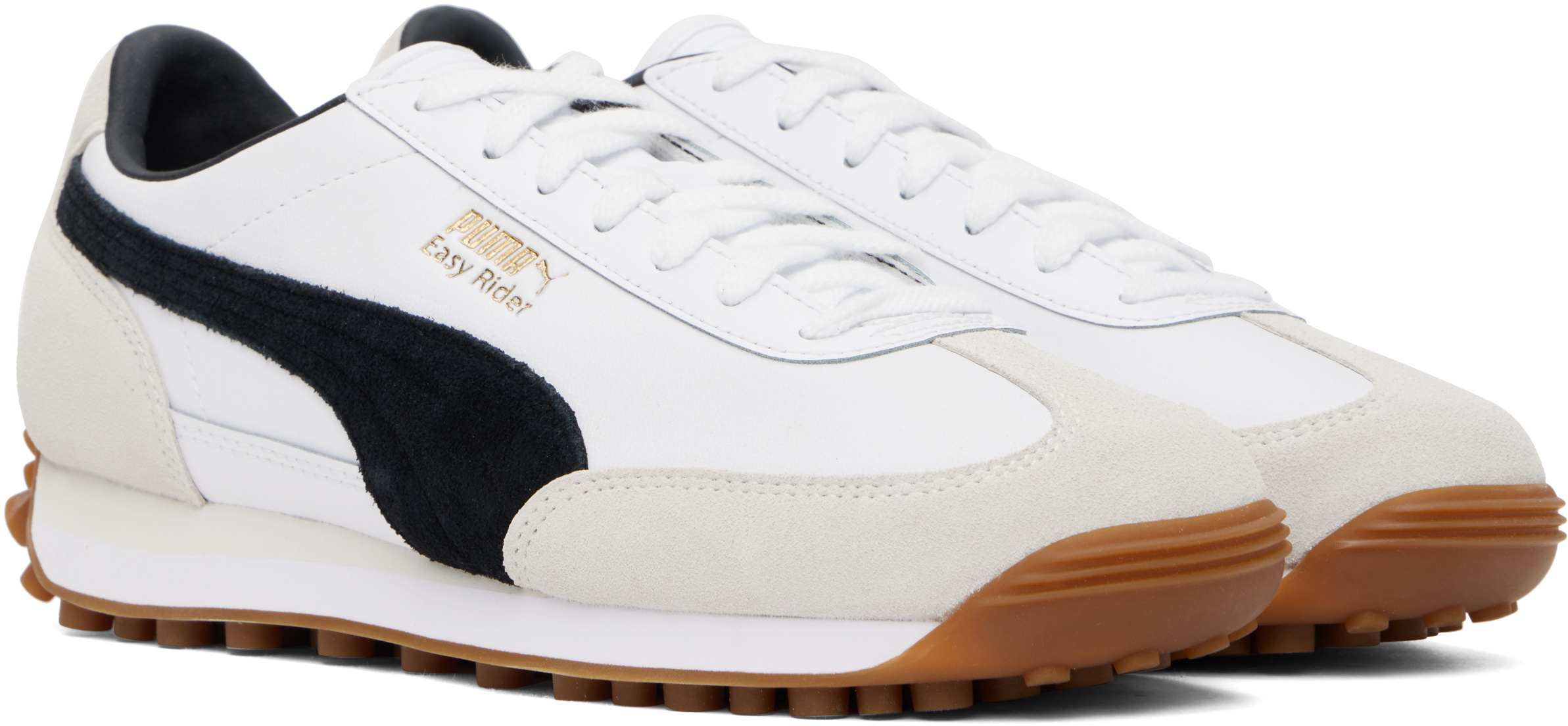 Puma Round-toe Low-top Casual Shoes In White