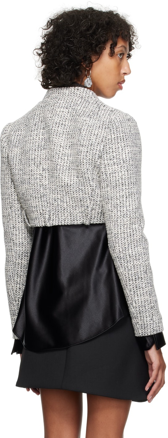 Coperni Cropped Round Collar Casual Jacket In Black