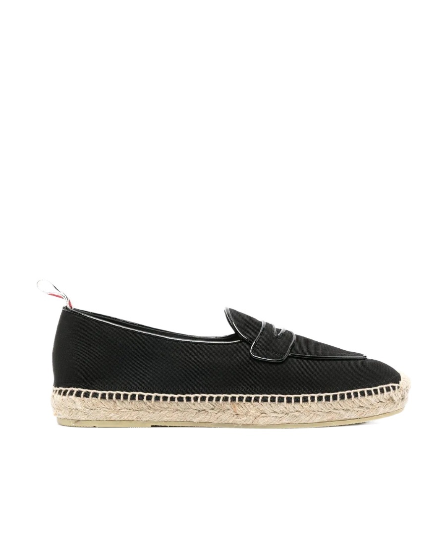 Thom Browne Espadrille Penny Varsity In Black