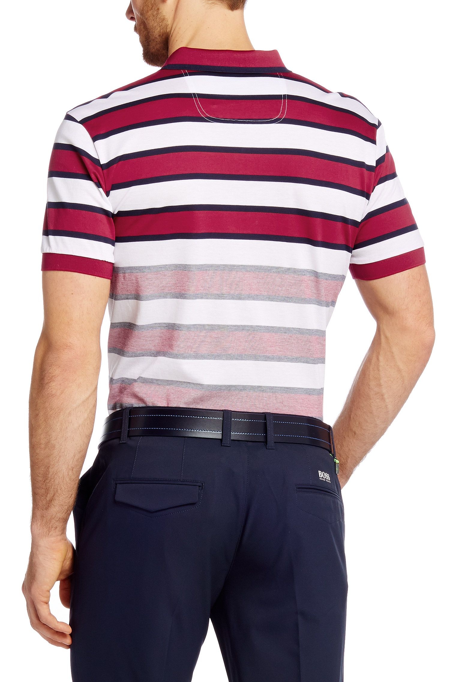 HUGO BOSS STRIPED DETAIL POLO SHIRT