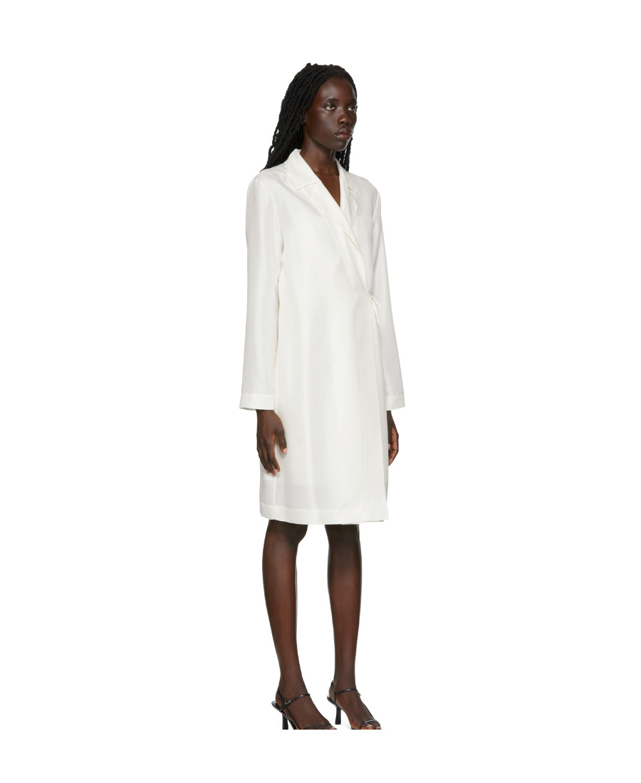 The Row Tie A Trench Coat In White