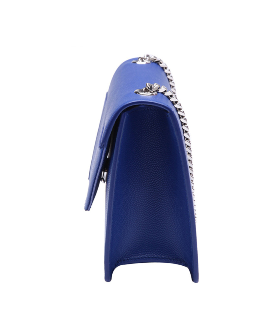 Saint Laurent Logo Shoulder Bag In Blue