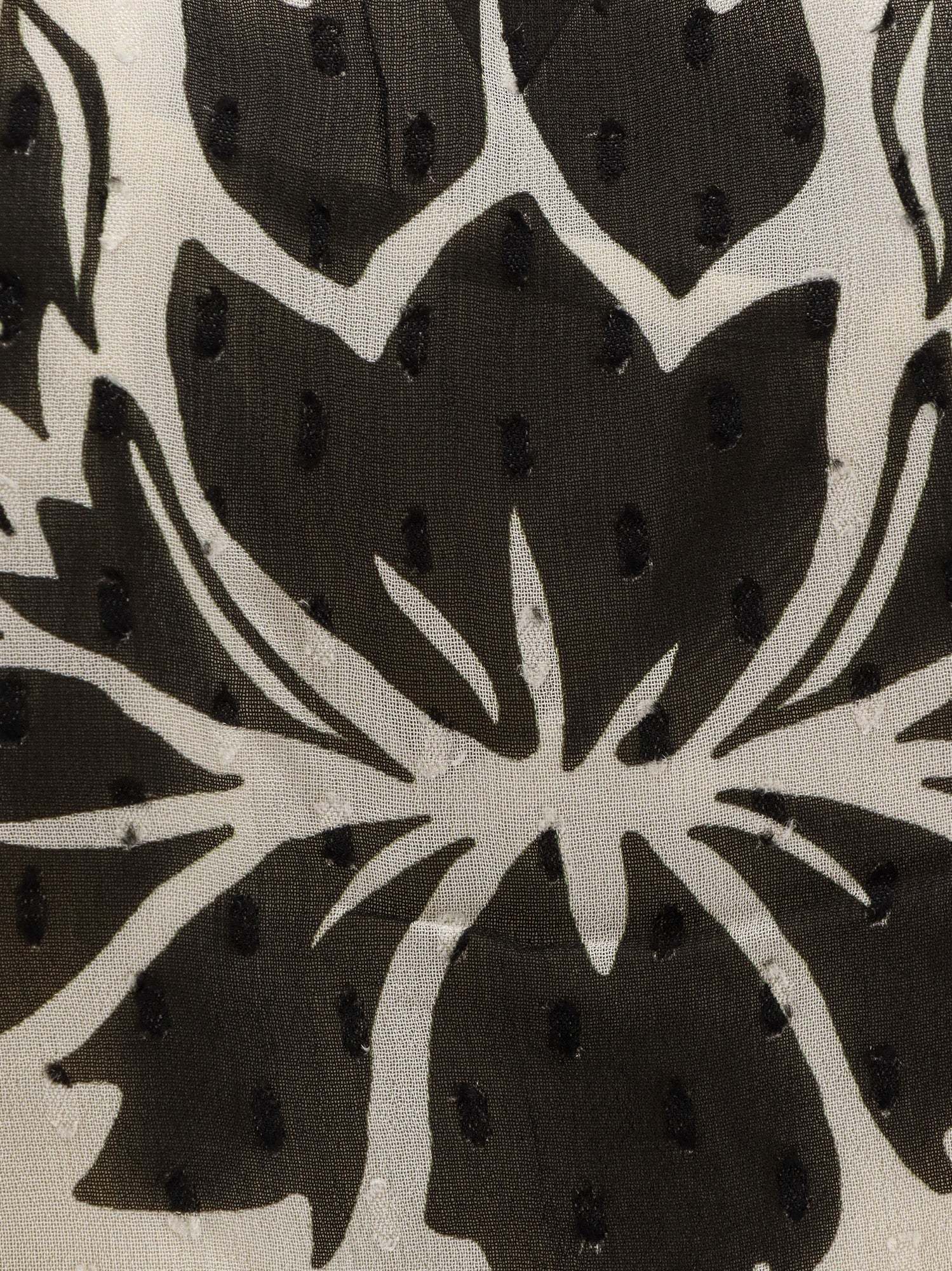 Farm Rio Viscose Dress With Floral Arabesque Motif In White
