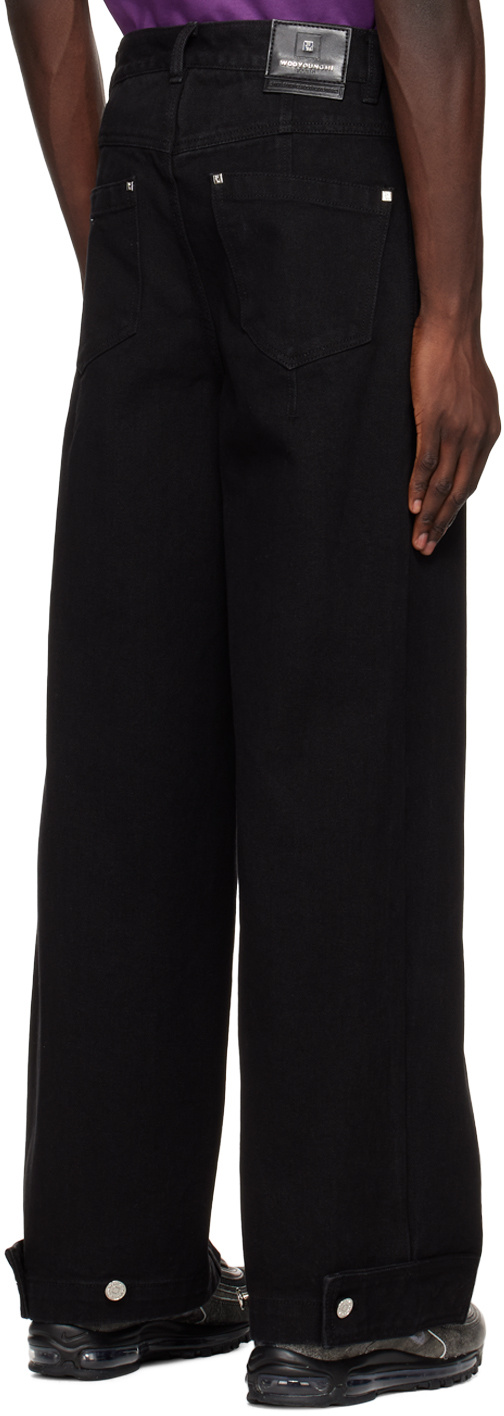 Wooyoungmi Multi-pocket Jeans In Black