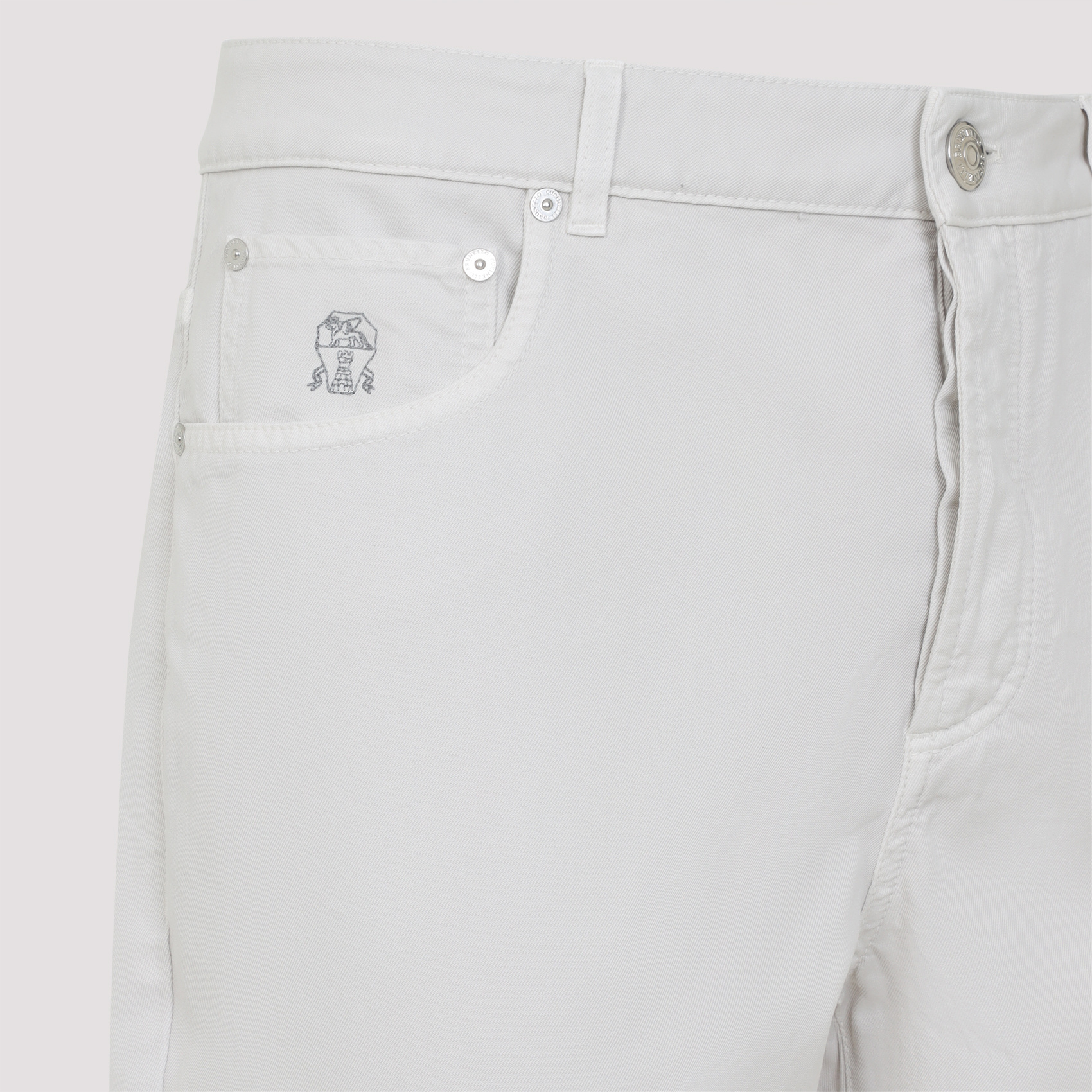 Brunello Cucinelli Cotton Jeans 5-pockets Construction In White