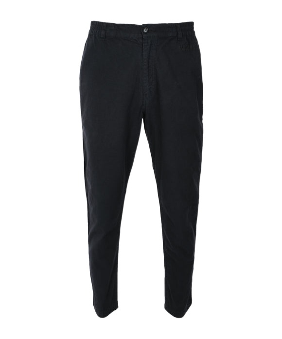 Moschino Logo-embroidered Straight-leg Trousers In Black