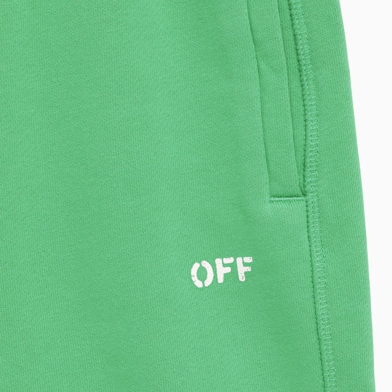 OFF-WHITE OFF-WHITE KIDS LOGO PRINTED DRAWSTRING TRACK SHORTS