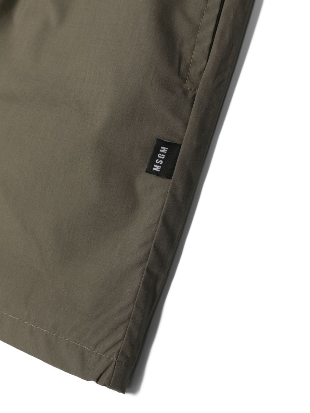 Shop Msgm Knee-length Cotton Shorts In Green
