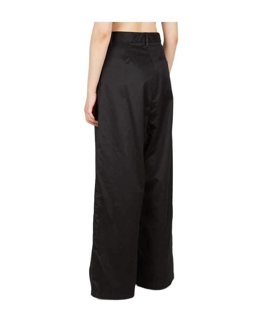 Balenciaga Drop-crotch Wide-leg Trousers In Black