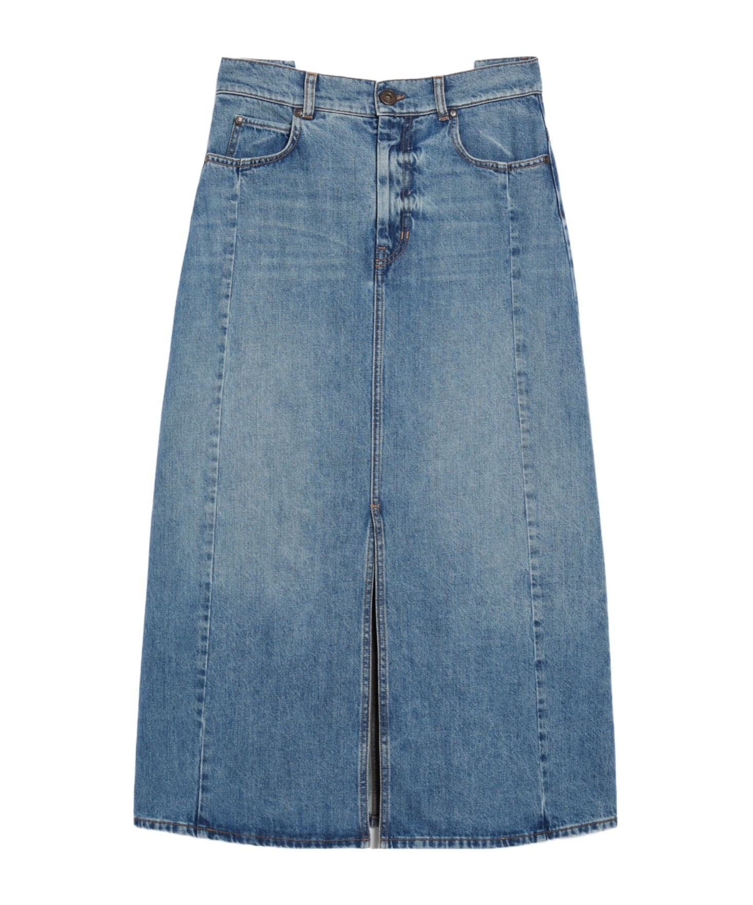 Weekend Max Mara Belt-loop Skirt In Blue
