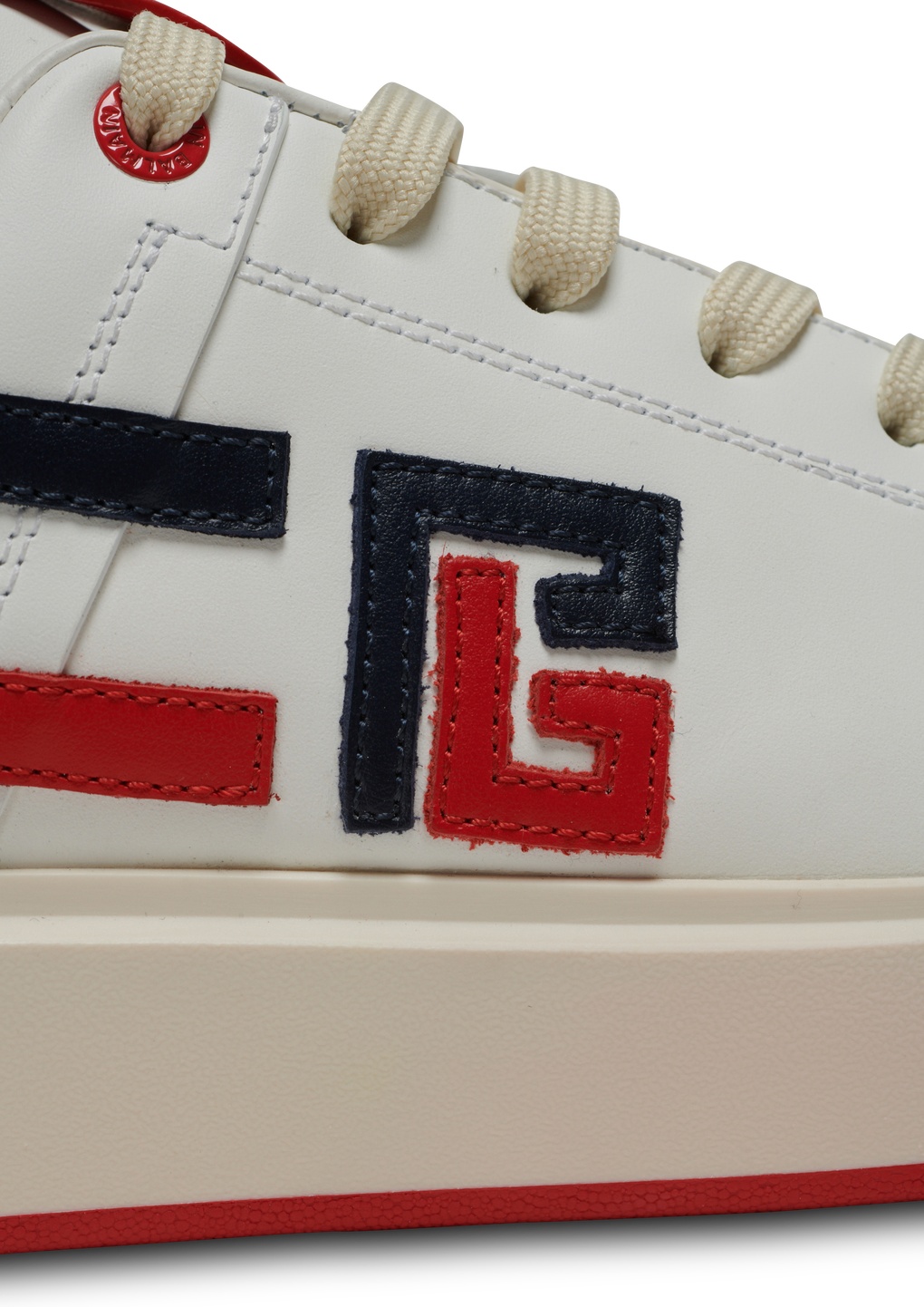 BALMAIN B-COURT MID-TOP LEATHER TRAINERS