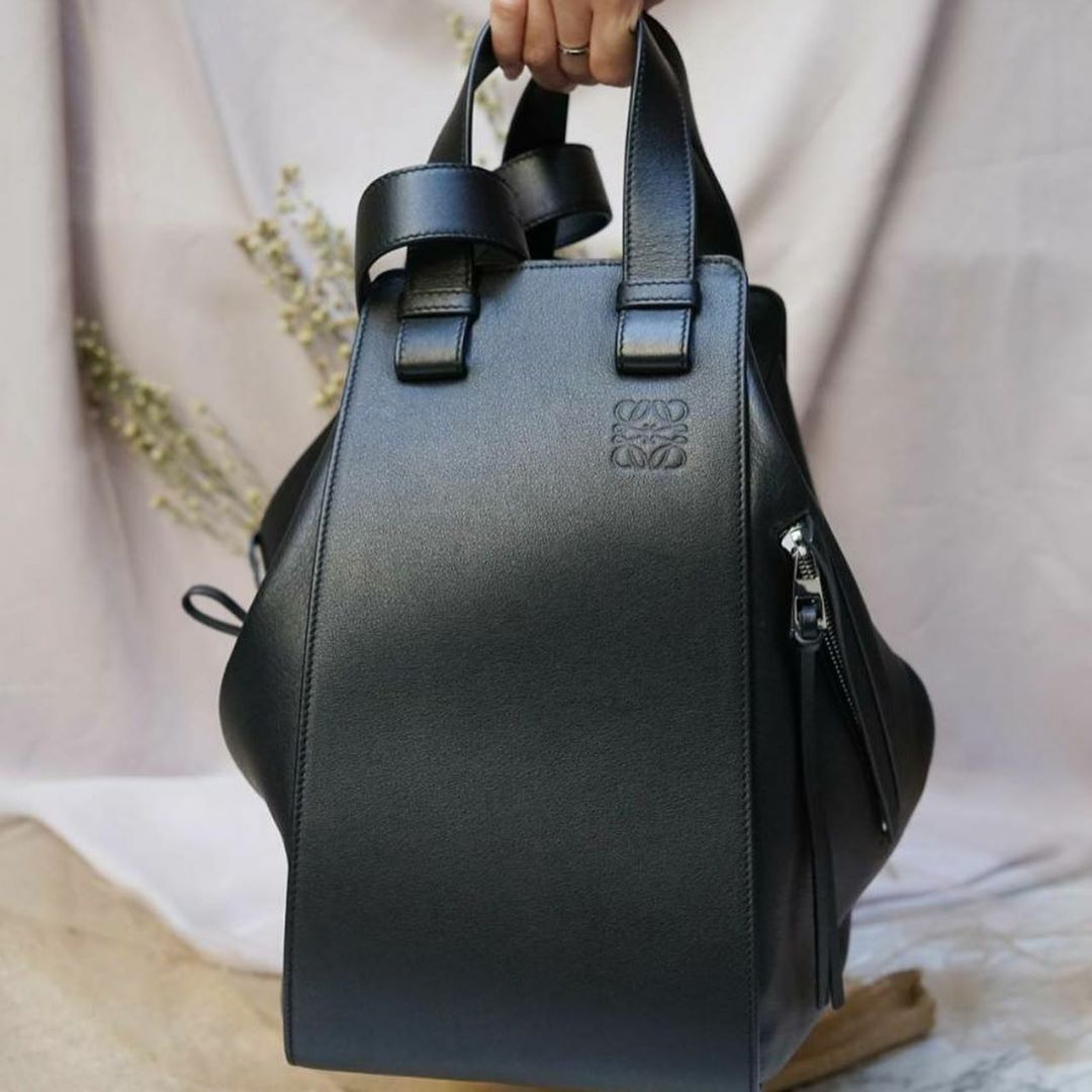 Loewe Small Cubi Anagram Jacquard Canvas And Leather Shoulder Bag In Black