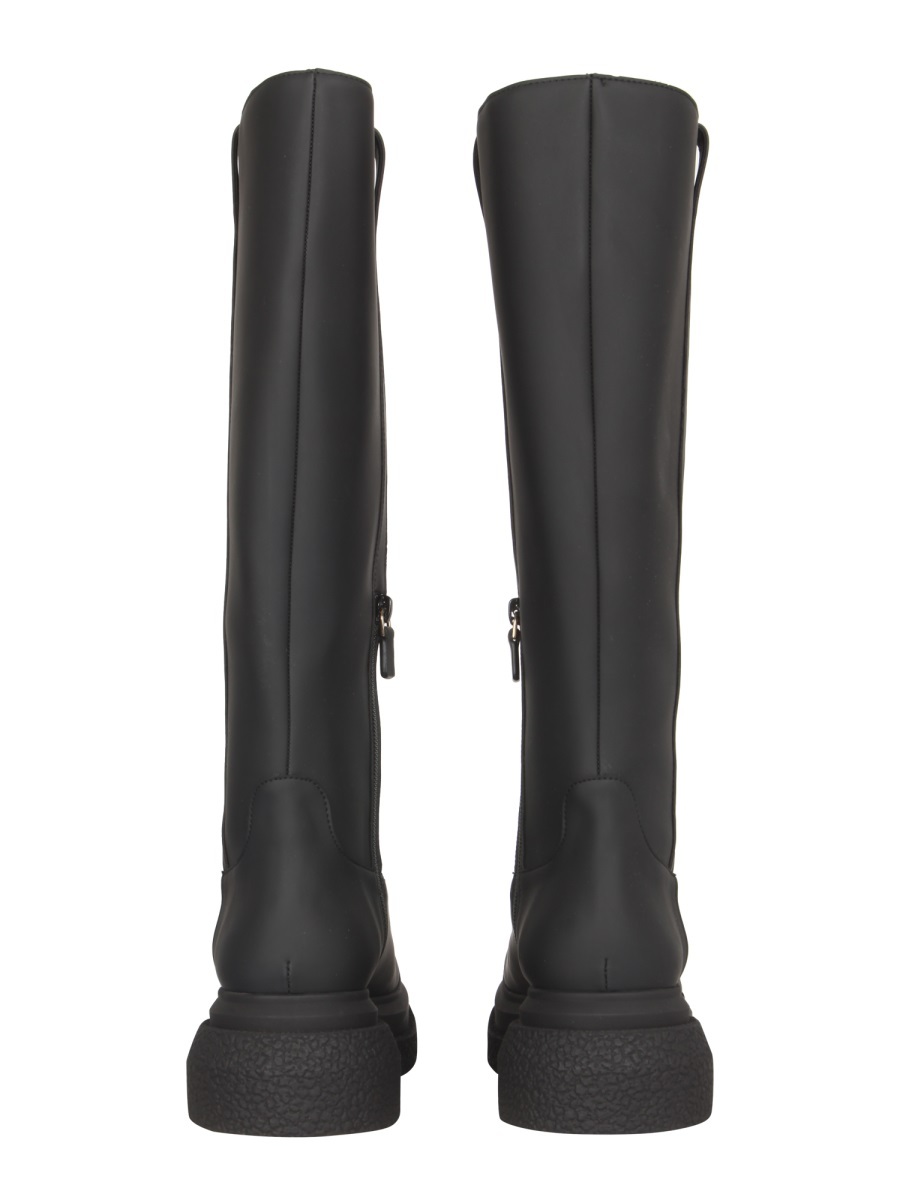 STUART WEITZMAN SPLICING DESIGN AND KNEE BOOTS