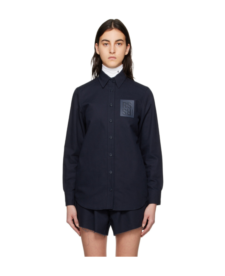 RAF SIMONS LAPEL LONG-SLEEVED SHIRT