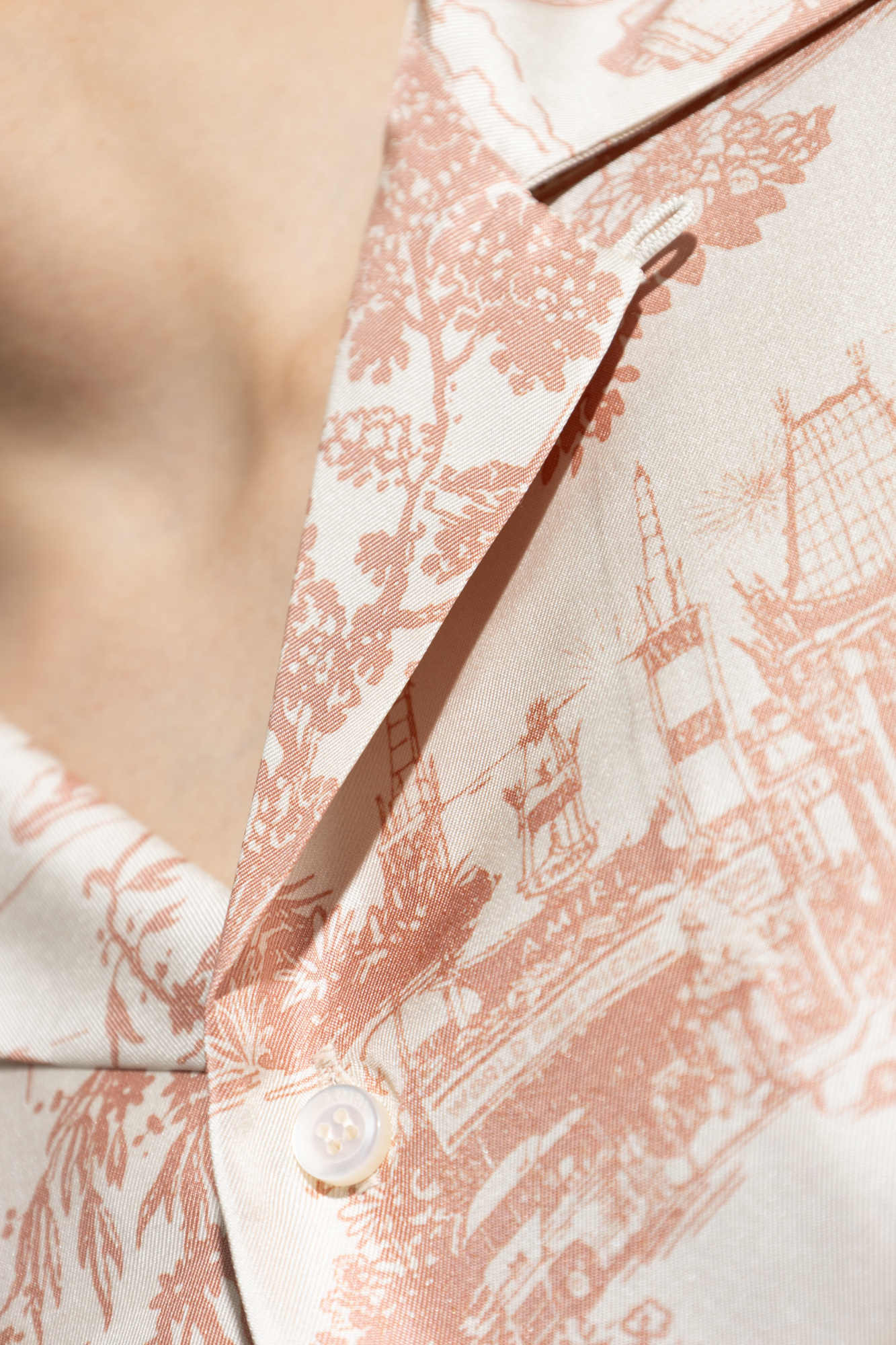 Amiri La Landmark Printed Short-sleeved Shirt In White