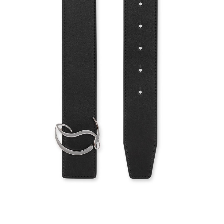Christian Louboutin Cl Logo Belt In Black